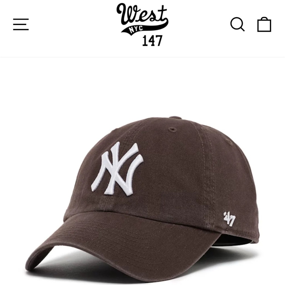 West NYC 147 Brand New York Yankees Brown Hat with White Logo - Urban Outfitters